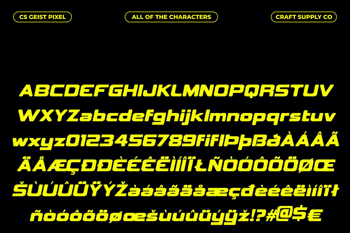 CS Geist Pixel, a Sans Serif Font by Craft Supply Co. (Photo 8 of 8)