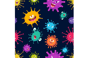 Viruses. seamless pattern design, a Healthcare Illustration by Onyx