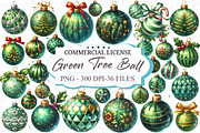 Green Christmas Tree Ball PNG, an Illustration by designcity5 (Thumbnail 1 of 5)