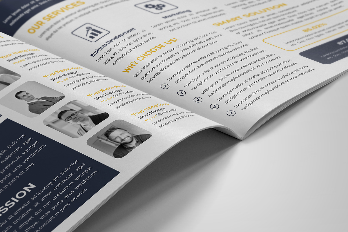 Company Bifold Brochure, a Brochure Template by SamiSimply7 (Photo 4 of 5)