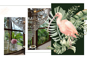 Tropical leaves and birds watercolor, an Illustration by Kate Lanbina (Thumbnail 5 of 19)