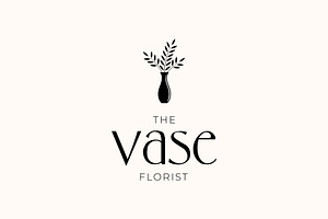 Flower Vase Ceramic Porcelain Logo, a Branding & Logo Template by ika trisiana