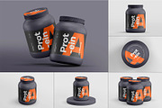 Protein Jar Mockup, a Packaging Mockup by zippypixelstudio (Thumbnail 1 of 15)