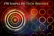198 Simple Futuristic Circle Brushes, a Brush Add-On by xresch (Thumbnail 1 of 11)