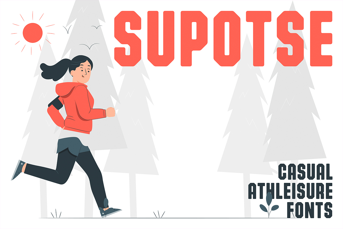 Supotse - Casual Athleisure Fonts, a Sans Serif Font by Konstantine Studio (Photo 1 of 4)