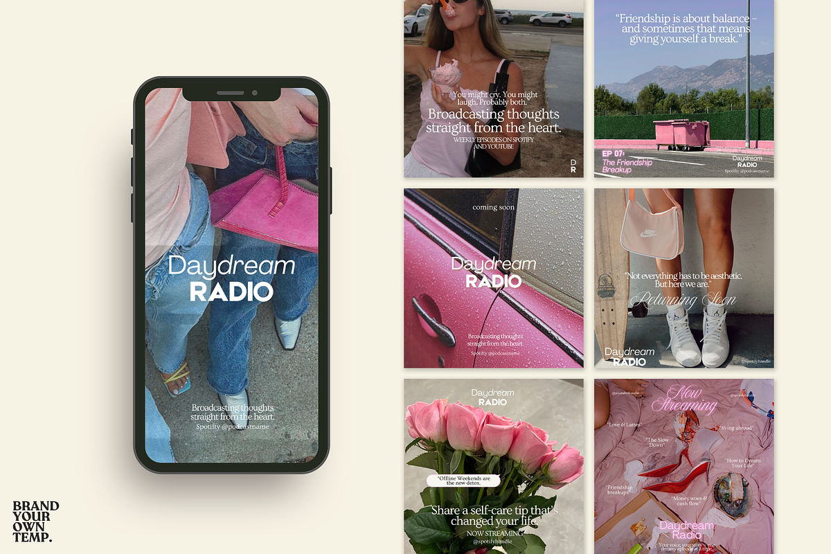 Podcast Instagram Template, a Templates & Theme by BYOTstudios (Photo 2 of 11)