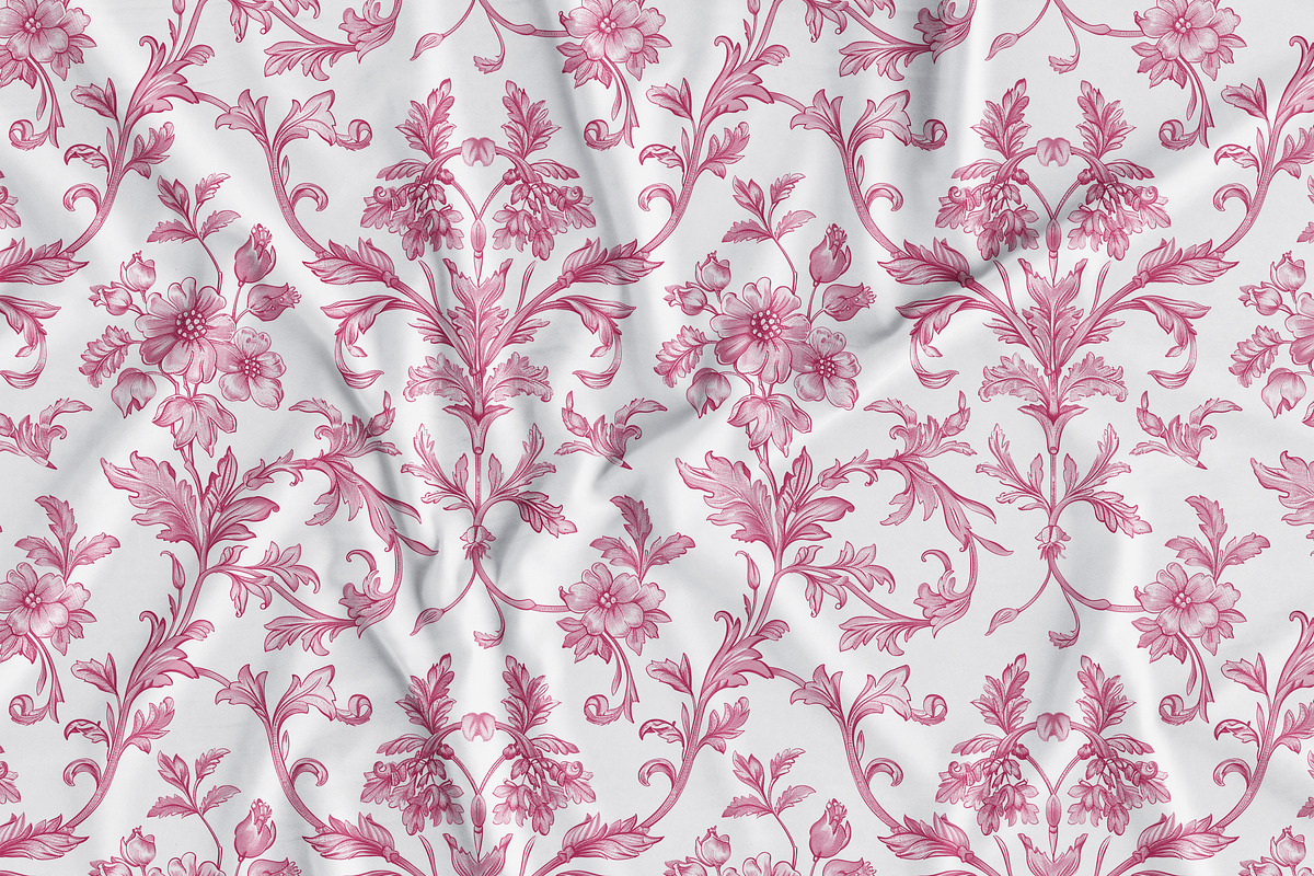 Pink Toile Print Design Patterns, a Pattern Graphic by Olya Creative (Photo 21 of 22)
