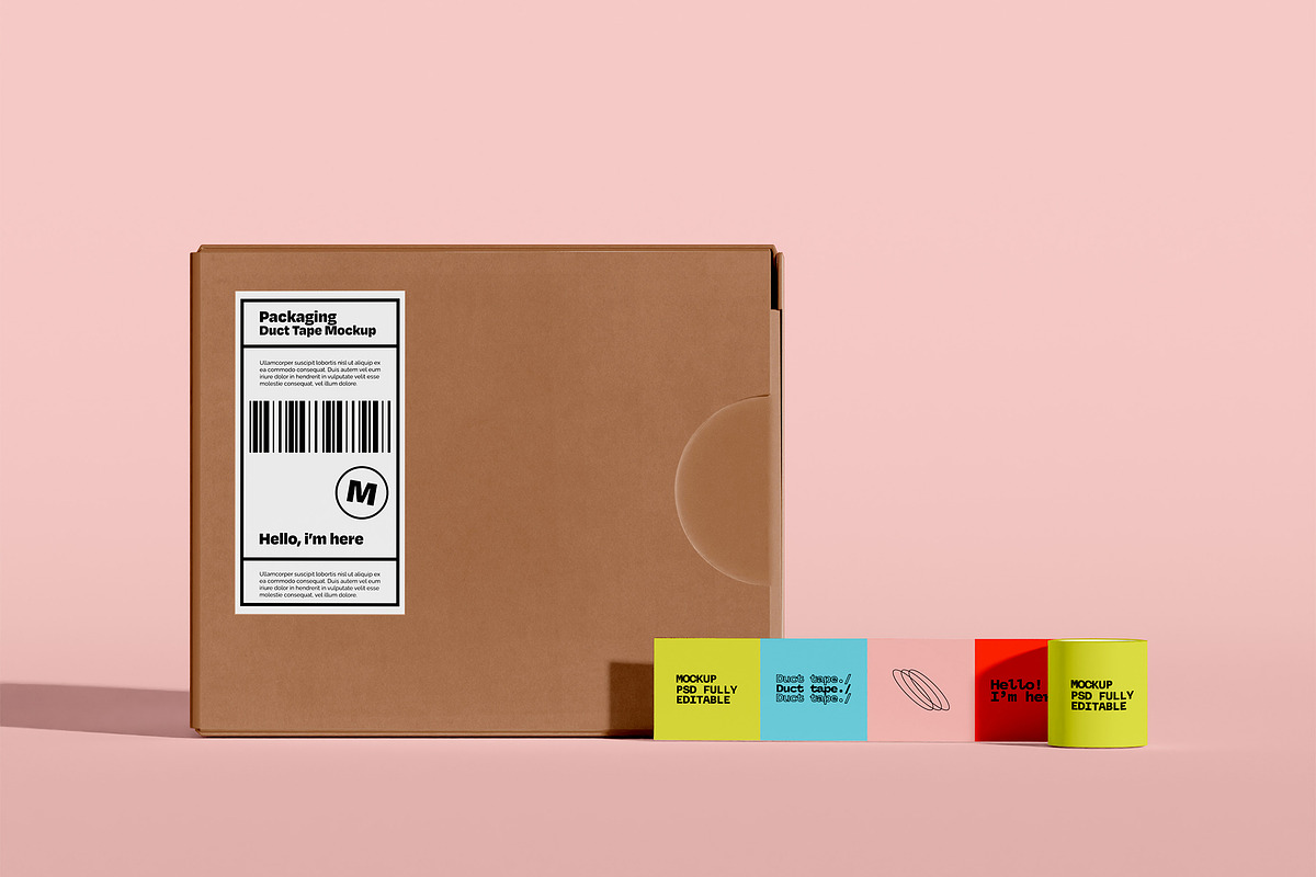 Packaging Box & Duct Tape Mockup, a Packaging Mockup by Mego-studio (Photo 3 of 3)