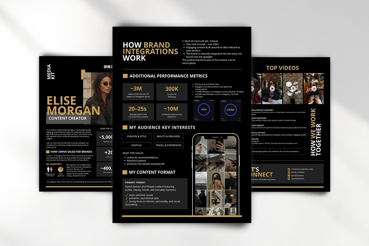 Premium Media Kit Template Canva, a Marketing Template by Business Chic (Photo 4 of 6)
