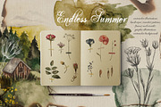 Endless summer. Watercolor set, an Illustration by Scarlet Heath Art (Thumbnail 1 of 18)