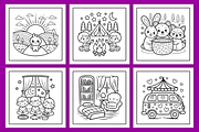 Kawaii Life Bold & Easy Coloring, a Decorative Illustration by Coco Bloom (Thumbnail 3 of 4)