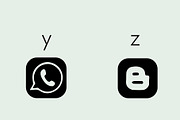 Social Networks Icons Dingbats Font, a Symbol Font by Minimalartstudio (Thumbnail 6 of 7)
