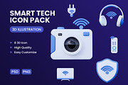 Smart Tech 3D Icon Pack #2, an Object 3D Model by deviapuspitasari2 (Thumbnail 1 of 2)