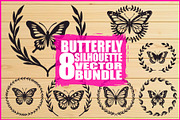 Nature Butterfly Vector Art, an Illustration by balal (Thumbnail 1 of 9)
