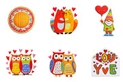 Vintage Cute Valentine's Day Clipart, an Illustration by CreationArt (Thumbnail 7 of 7)