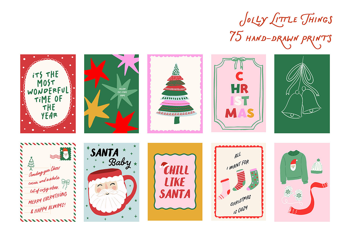 Fun Quirky Christmas Posters, a Background Graphic by Essentially Nomadic (Photo 9 of 12)