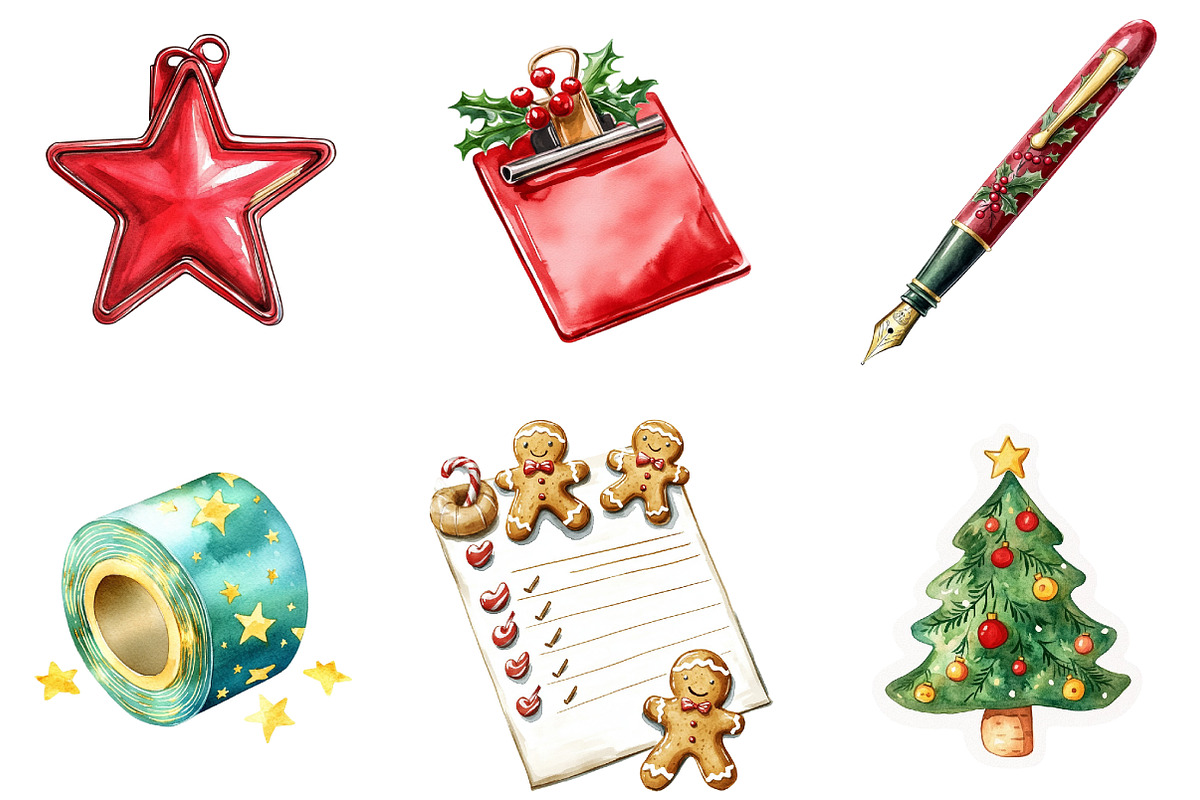 Christmas Planner Clipart, an Illustration by DreamArtGraphic (Photo 5 of 5)