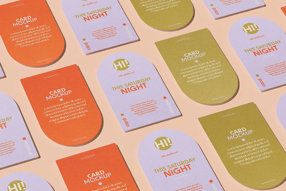 Set of Business Cards Mockup, an Advertising Mockup by skybluecreative (Photo 1 of 3)