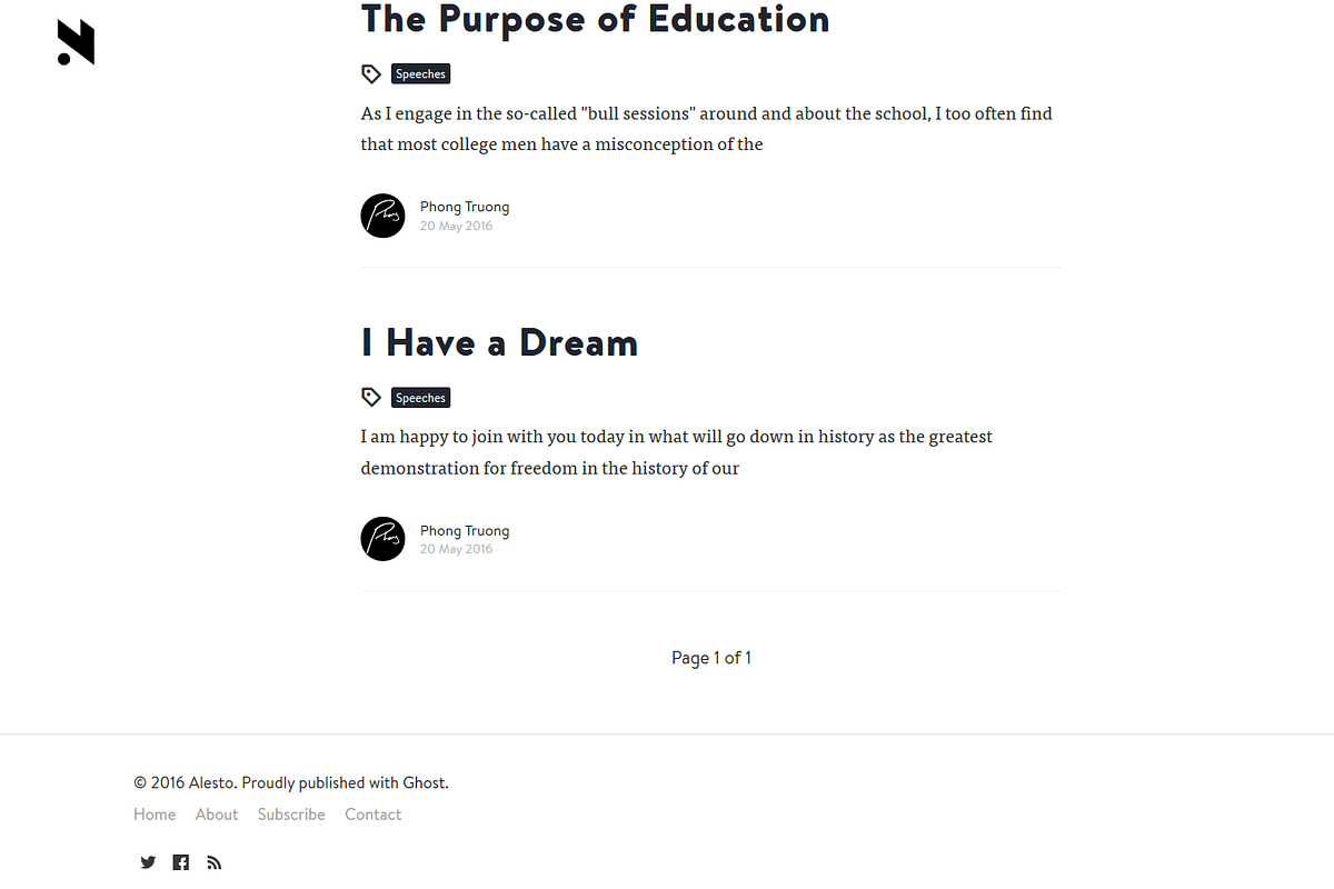 Alesto - The Minimalist Ghost Theme, a Websites & App Template by Pozi Design (Photo 3 of 8)