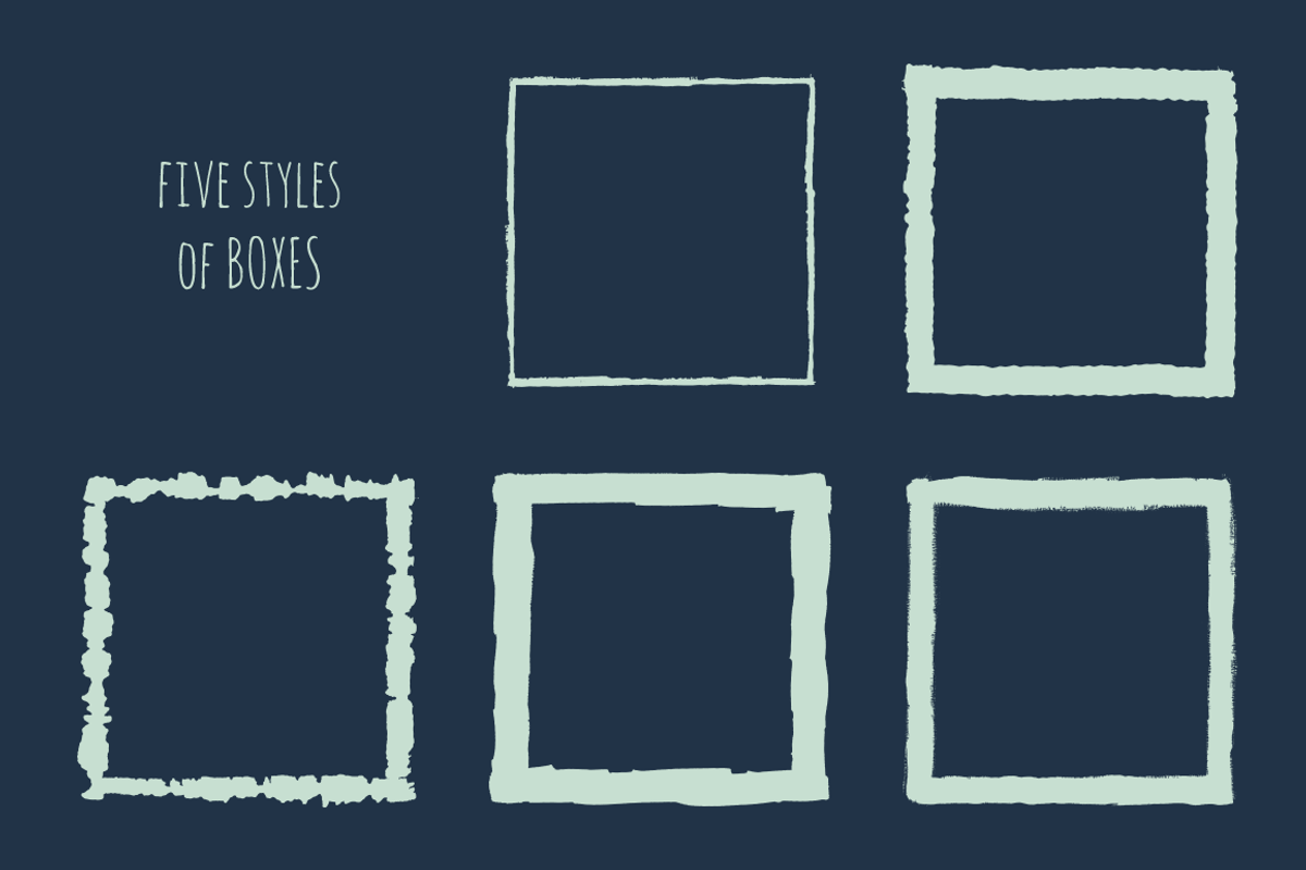 Grunge Border Edges - Hand Painted preview 2