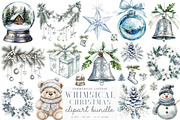 Watercolor Silver Christmas Bundle, a Transportation Illustration by SinaCreation (Thumbnail 1 of 6)