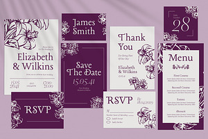 Elegant Wedding Invitation Set, an Invitation Template by Aiyari Graphic