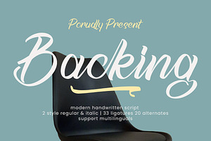 Backing, a Handwritten Font by operatype.co