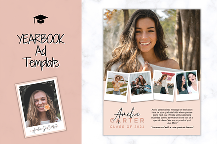 Graduation Yearbook Ad Template, a Magazine Template by Templatables