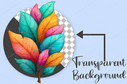 Whimsical Summer Tropical Leaf PNG, an Illustration by Canvas Craft (Thumbnail 2 of 7)