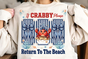 Coquette Bow If Crabby Beach PNG, an Illustration by CreationArt