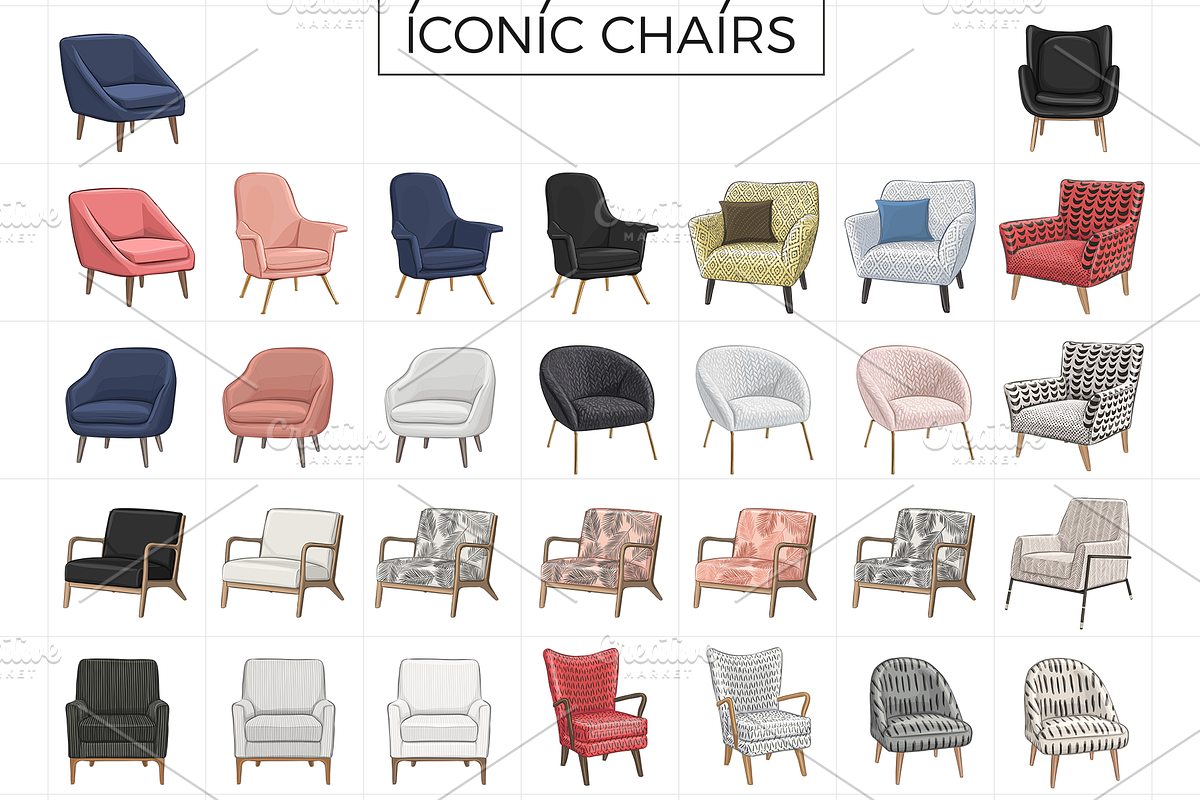 Armchair VECTOR illustrations, a Graphic by Natalka Dmitrova art (Photo 3 of 19)