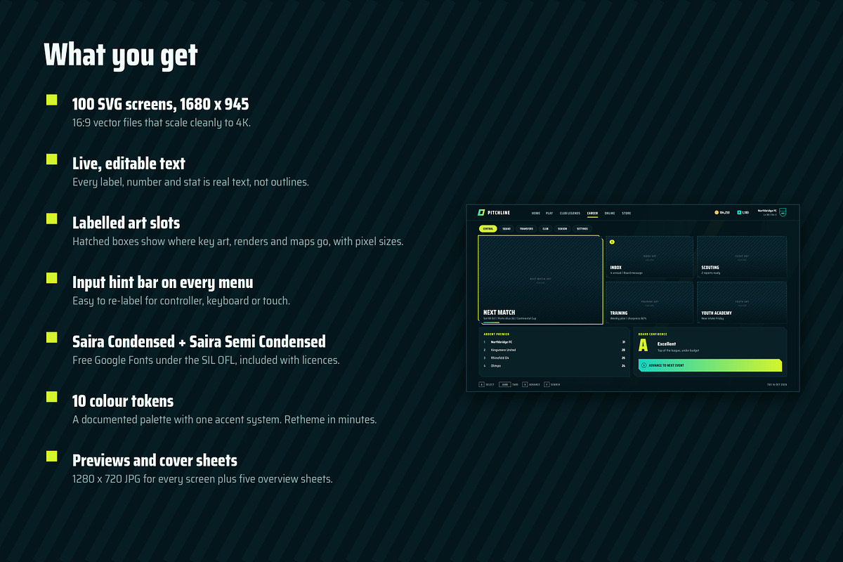 Football Game UI Kit, 100 Screens, an UI Kit Template by pawellpi (Photo 6 of 117)