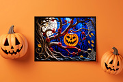 Halloween stained glass background, a Background Graphic by Forhadx5 (Thumbnail 2 of 10)