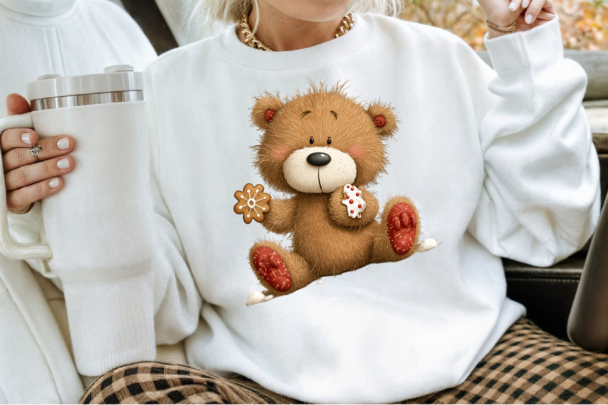 Christmas Teddy Bear Clipart, an Illustration by Sublimation Artist (Photo 4 of 6)