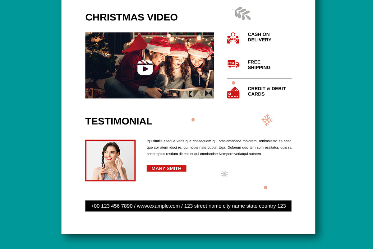 Christmas Email Newsletter Template, a Websites & App Template by MightyDesign (Photo 5 of 8)
