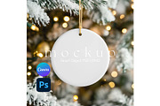 Ceramic Ornament Mockup, a Merchandise Mockup by EmpaviMockups (Thumbnail 1 of 6)