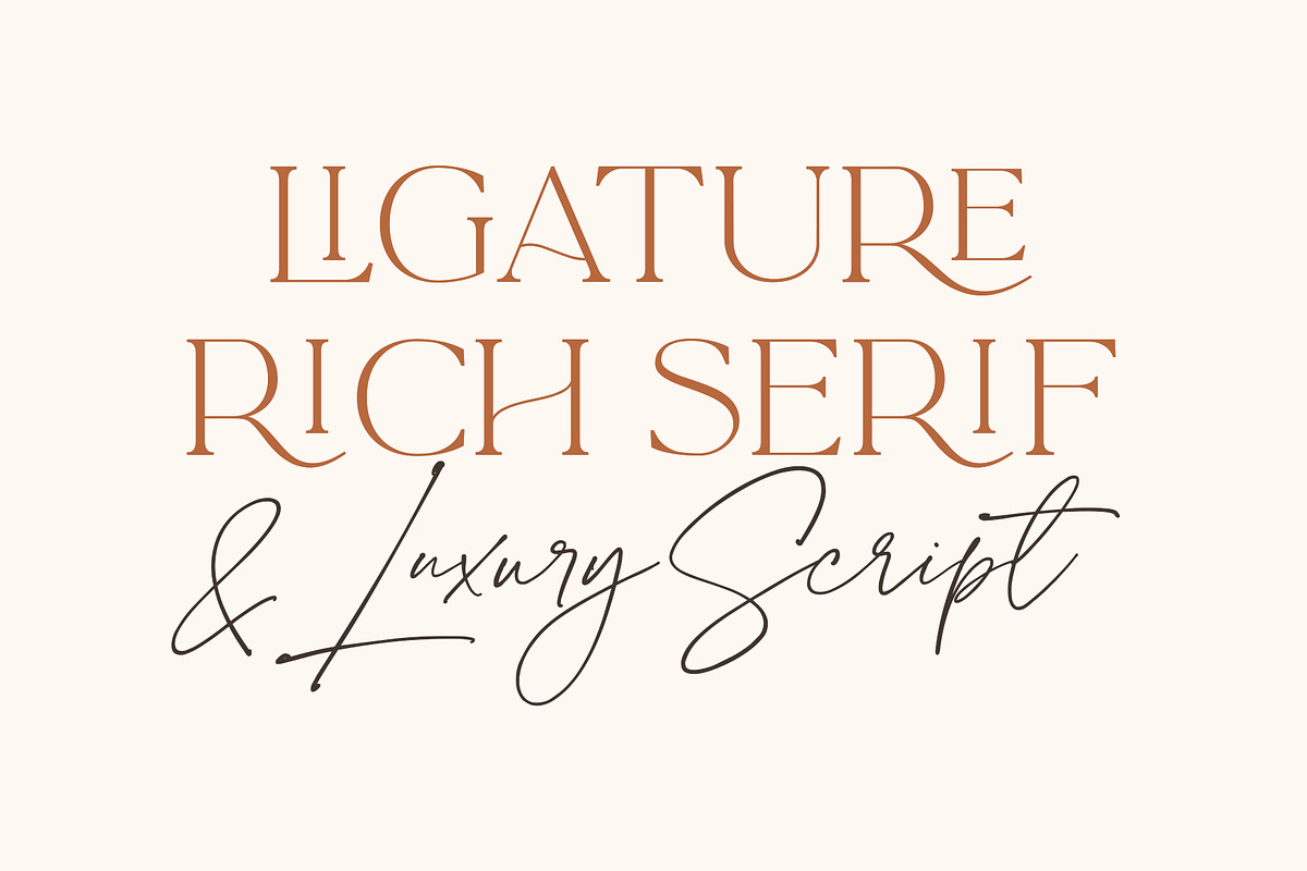 La Luxes Font Duo + Logos (Updated!), a Serif Font by Sam Parrett (Photo 2 of 20)