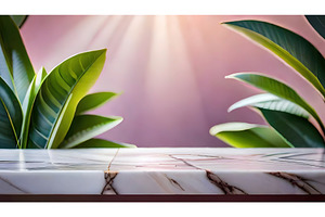 Bright green leaves framing a, a Background Photo by Igor Tichonow