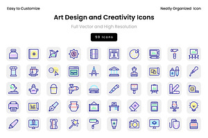 Art Design and Creativity Icons, a Solid Icon by Wencory