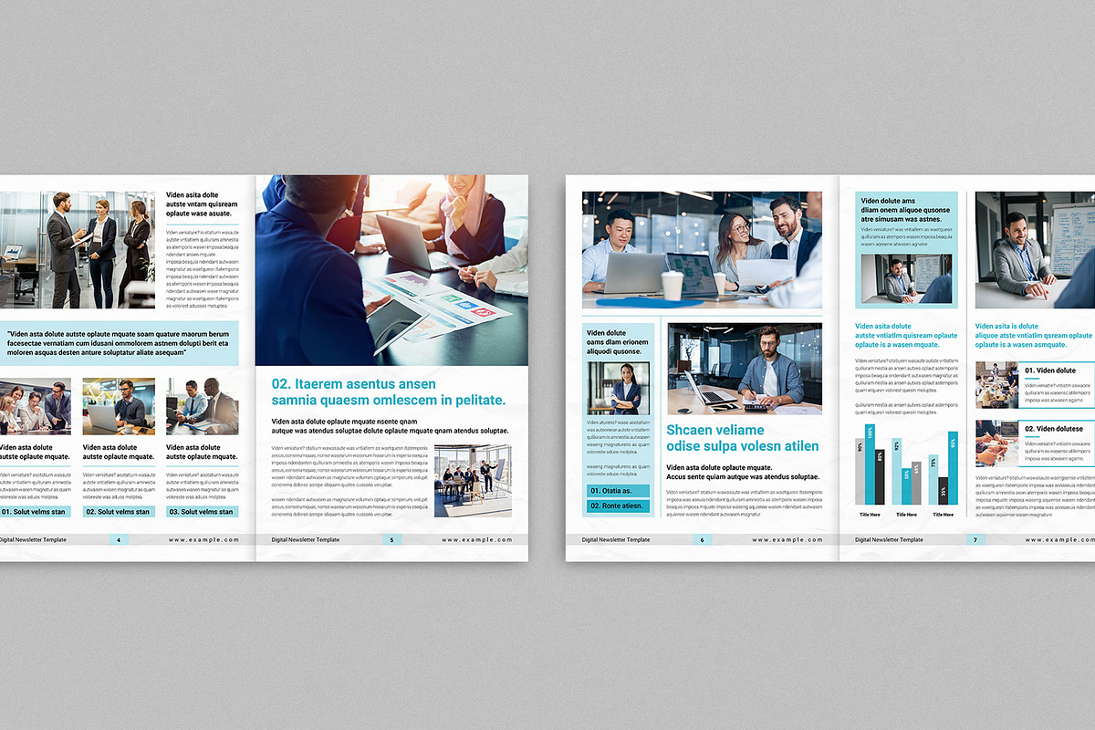 Digital Newsletter Template Design, a Brochure Template by TemplatesForest