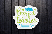 Teacher Sticker SVG Bundle, an Education Illustration by thefutive (Thumbnail 2 of 4)
