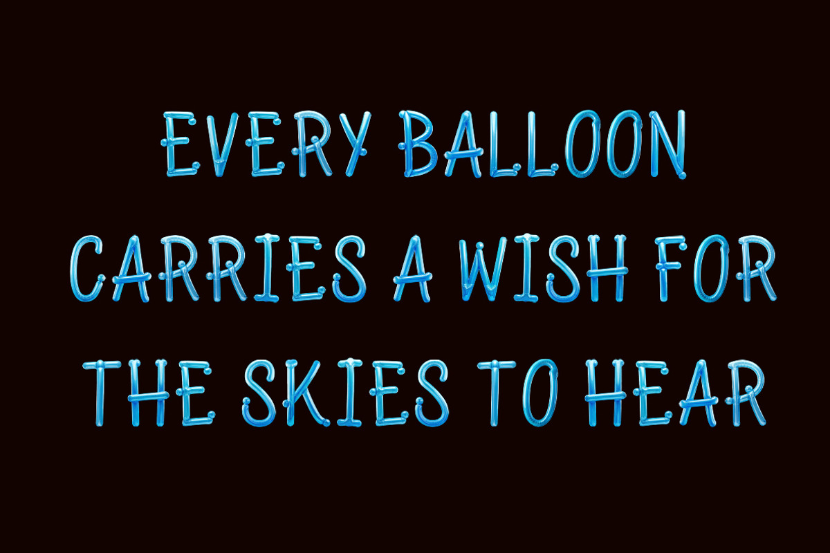 Blue Balloon Font, a Handwritten Font by Handmadefont (Photo 4 of 10)