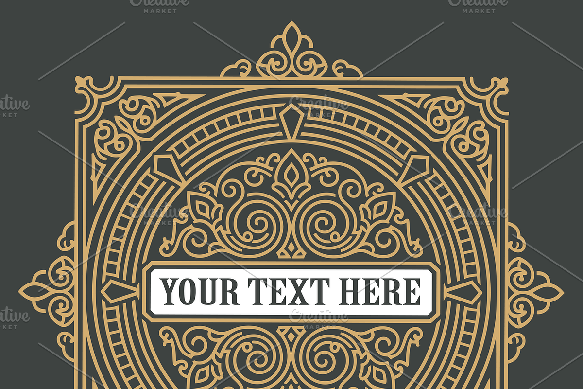 Vintage Ornamental Badges Collection, a Branding & Logo Template by OneVectorStock (Photo 5 of 5)