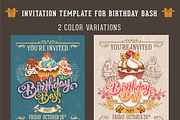 Birthday Bash Invitation Template, an Invitation Template by Vector beauty (Thumbnail 2 of 2)