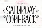 Saturday Comeback | Script Font, a Script Font by Scratchones (Thumbnail 1 of 9)