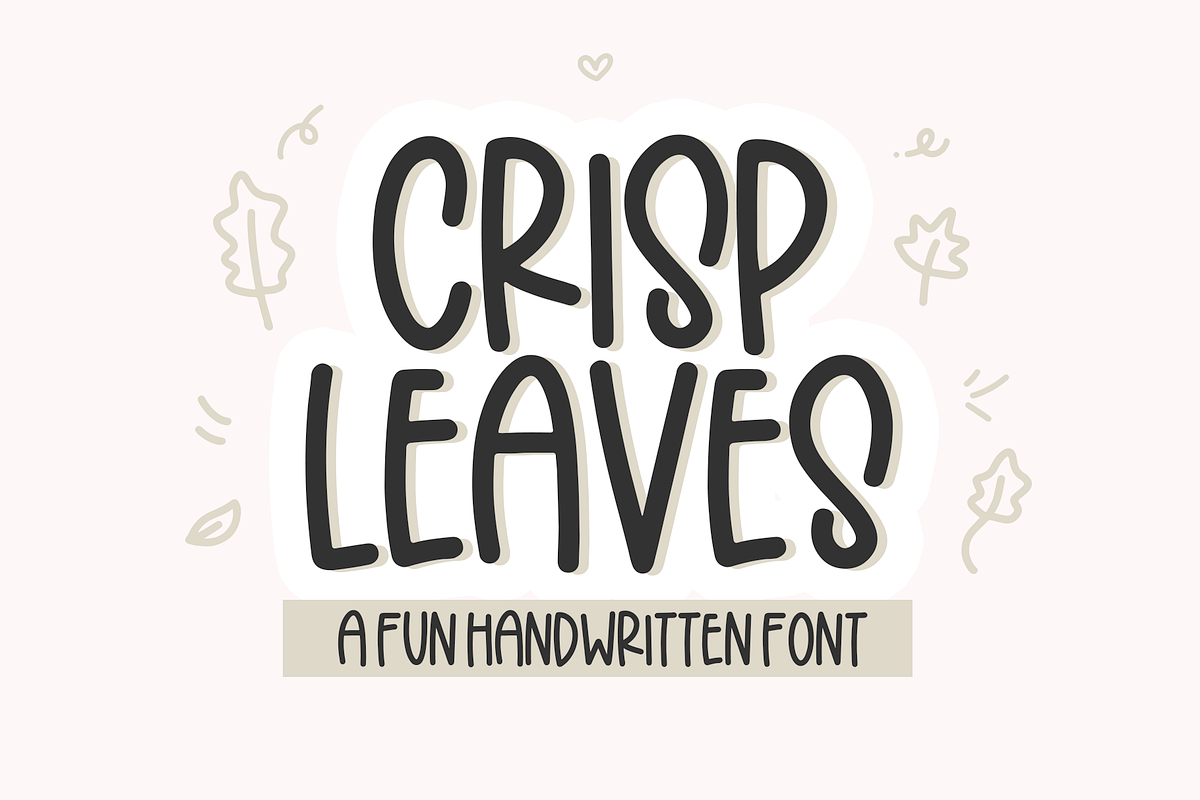 Crisp Leaves | Font with Doodles, a Font by KA Designs (Photo 1 of 12)