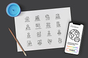 Work From Home  | 16 Thin Line Icons, an Outline Icon by Alex Blogoodf (Thumbnail 5 of 15)