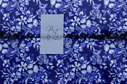 Cobalt Blue Fashion Floral Print, a Pattern Graphic by SirenaArt (Thumbnail 17 of 17)