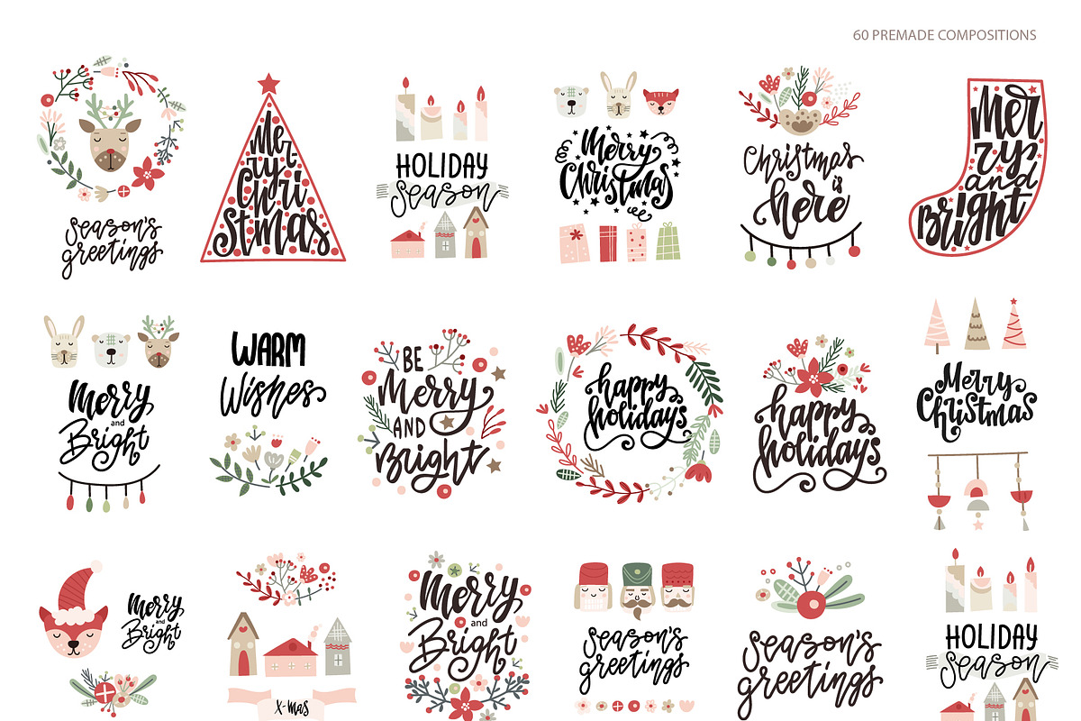 Christmas Creator Pack, an Animal Illustration by DearLetters (Photo 9 of 17)