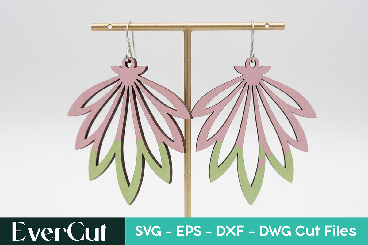 Spring Blossom Earrings SVG, a Graphic by EverCut Designs